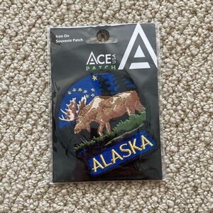 Ace USA Alaska State Moose Iron On Patch National Parks Project Souvenir NWT
